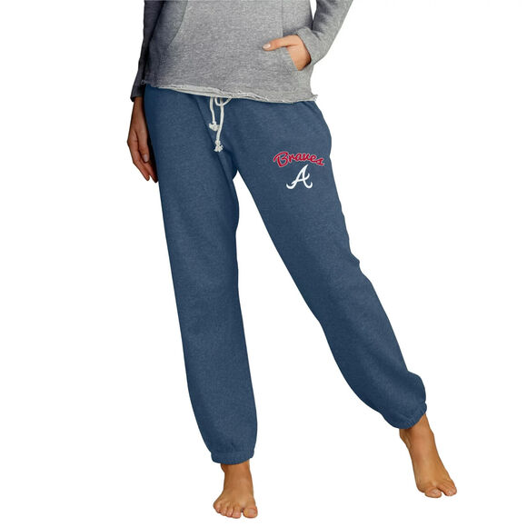MLB Atlanta Braves Womens Navy Knit Jogger Pants Size M - Picture 1 of 3